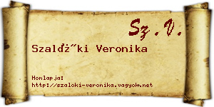 Szalóki Veronika névjegykártya