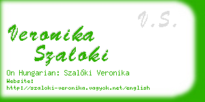 veronika szaloki business card